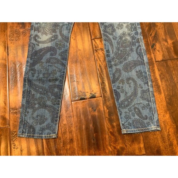 Citizens of Humanity Blue Avedon Skinny Leg Paisley Print Jeans, Size 31, NWT! - Picture 3 of 10